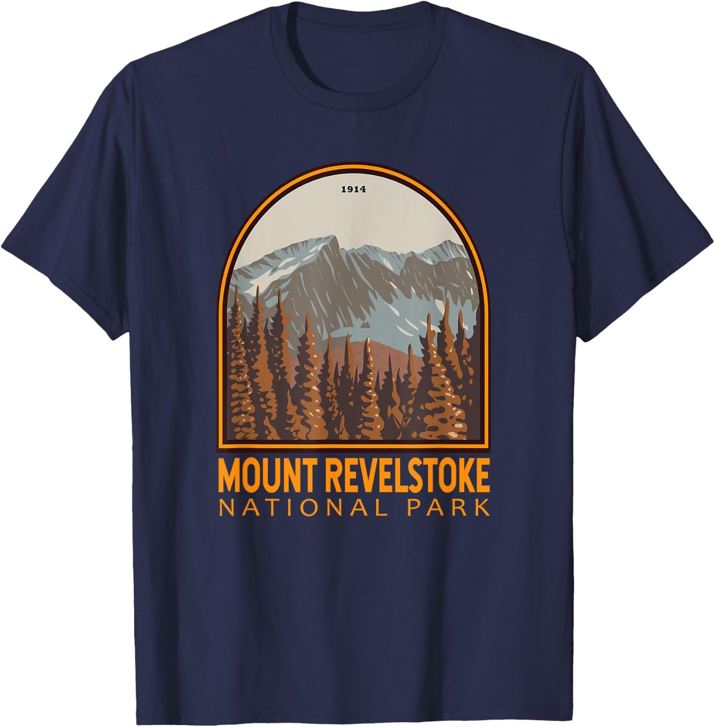 Mount Revelstoke National Park Canada Vintage Emblem T-Shirt - T-Shirt | Navy