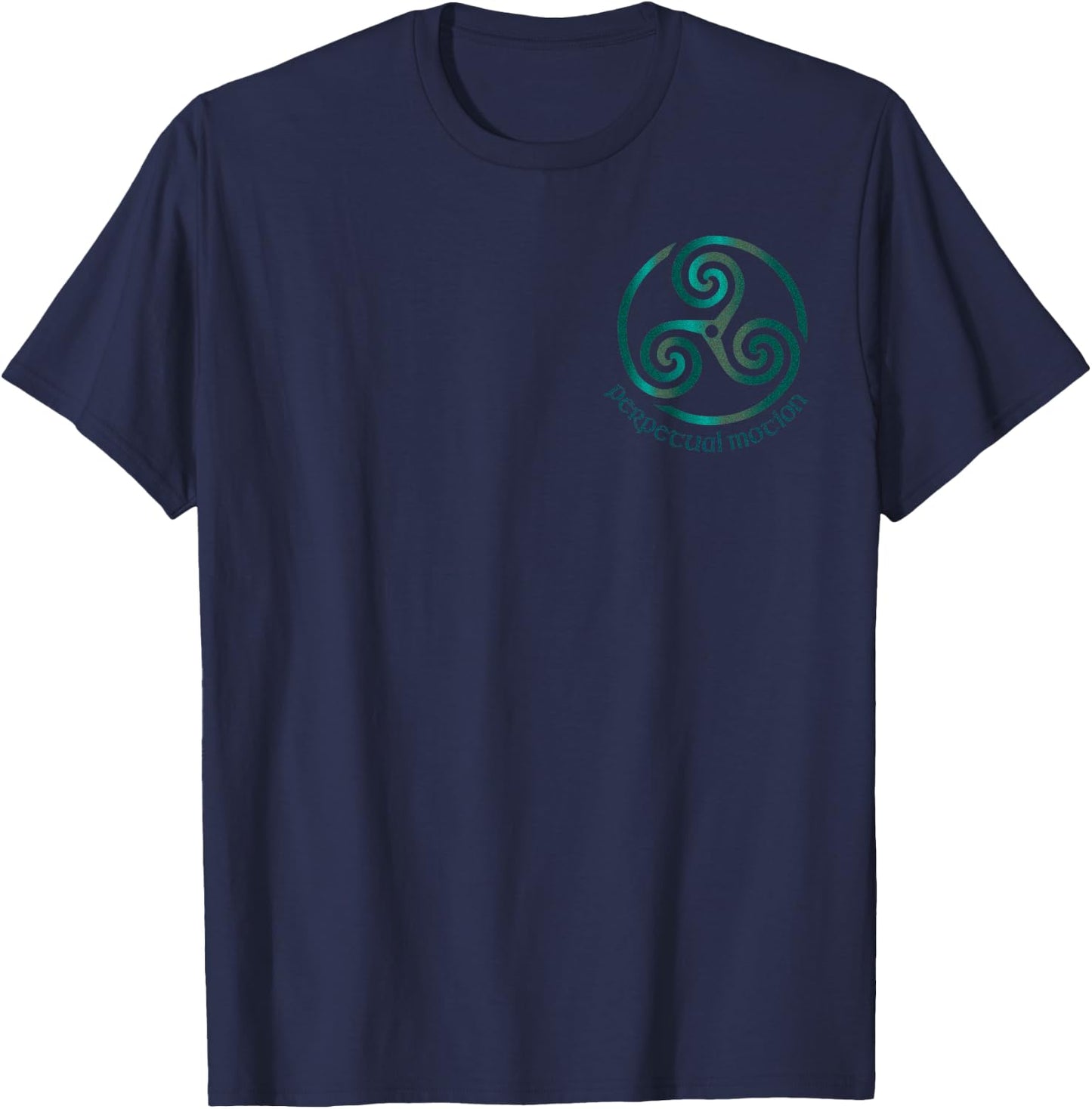 Irish Celtic Gaelic Triskele symbol. More artwork on back T-Shirt - T-Shirt | Navy