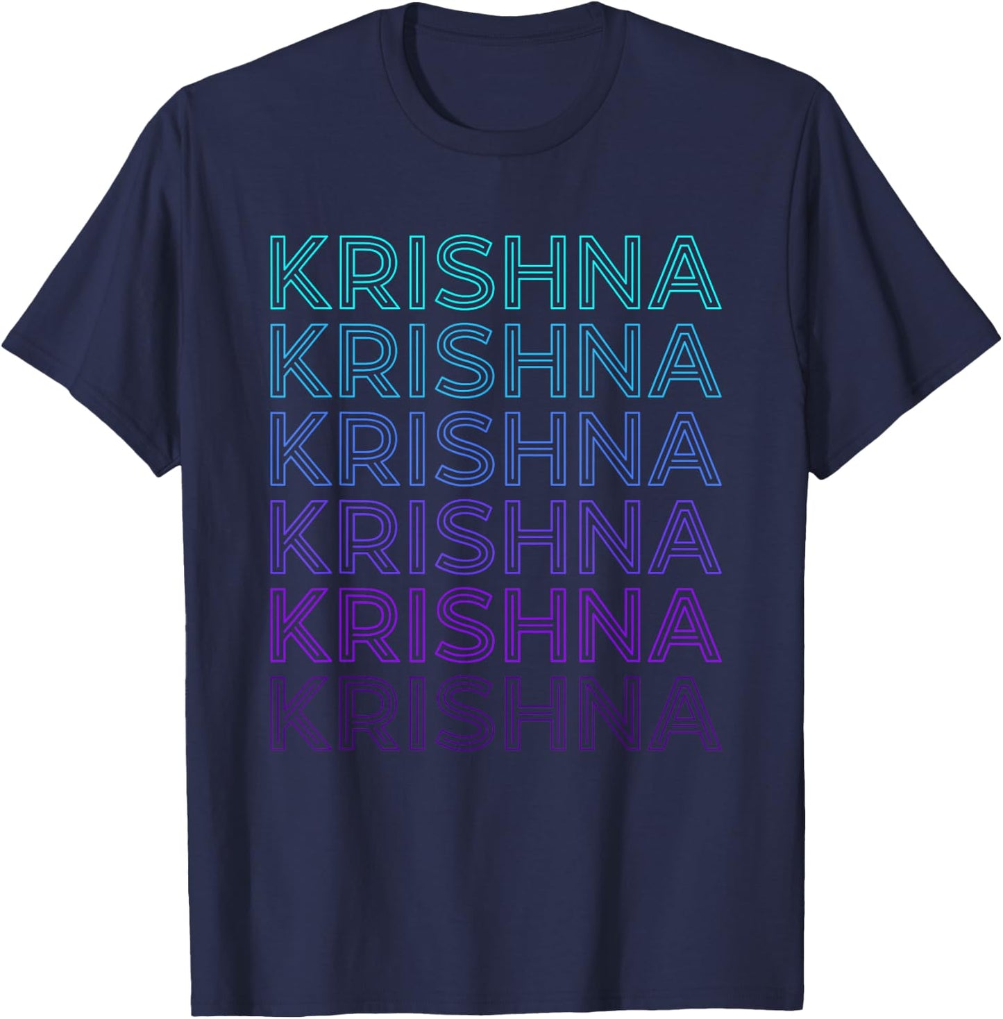 Krishna Hindu God Mythology Hinduism Retro T-Shirt - T-Shirt | Navy
