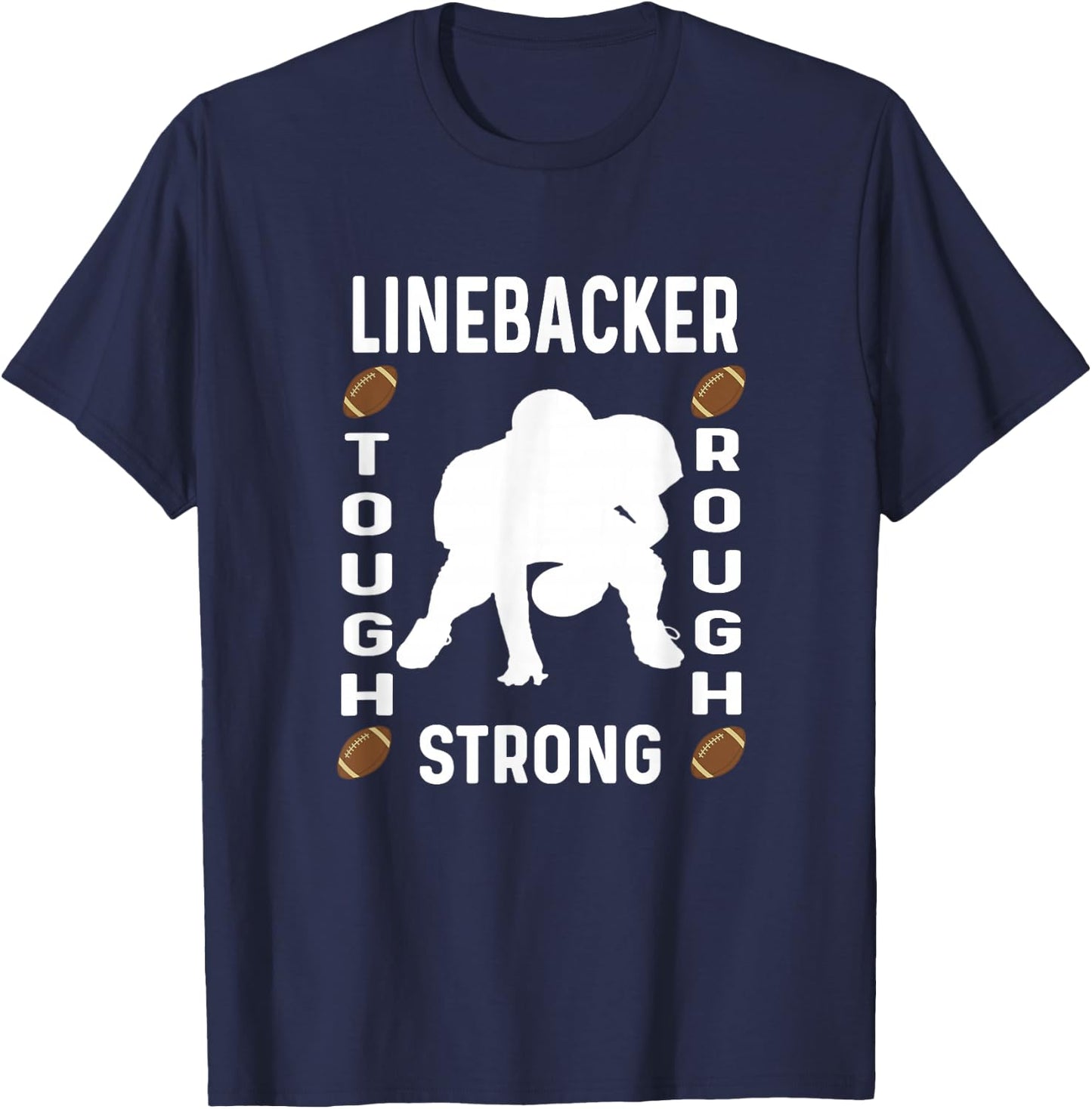 Linebacker - Player Funny Graphic Saying Line Backer Defense T-Shirt - T-Shirt | Navy