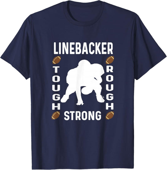 Linebacker - Player Funny Graphic Saying Line Backer Defense T-Shirt - T-Shirt | Navy