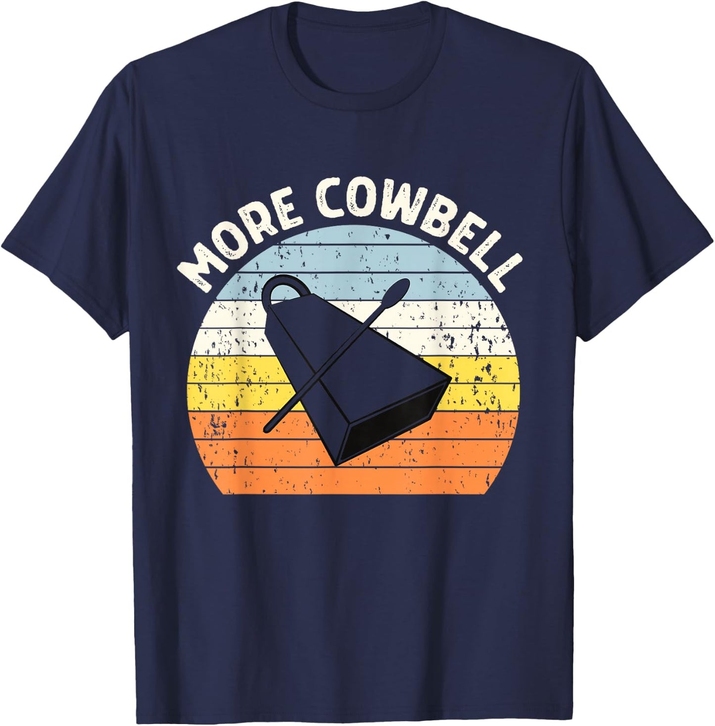 Vintage Sunset More Cowbell T-Shirt - T-Shirt | Navy