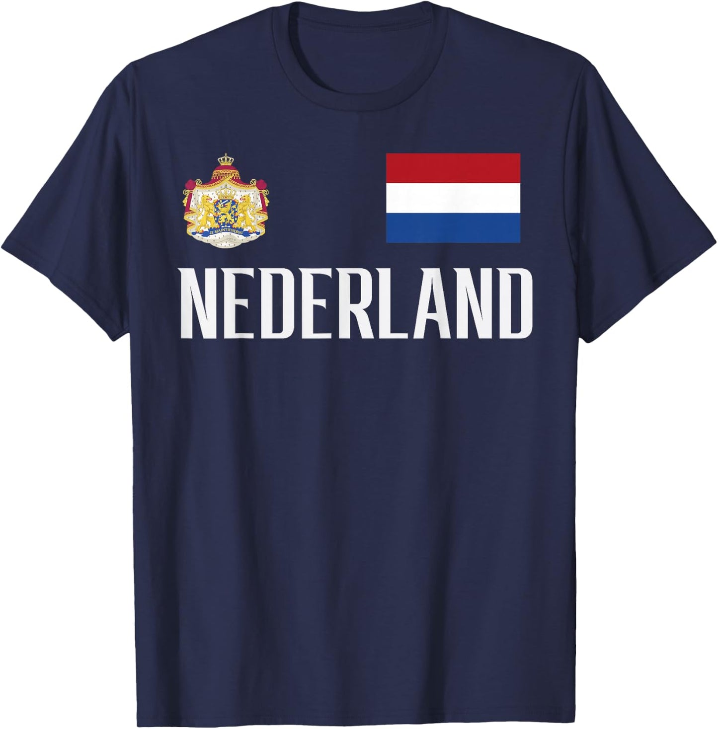 Netherlands Nederland Football Soccer Fan Men Women Kids T-Shirt - T-Shirt | Navy