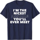 I'm The Nicest Asshole You'll Ever Meet T-Shirt - T-Shirt | Navy