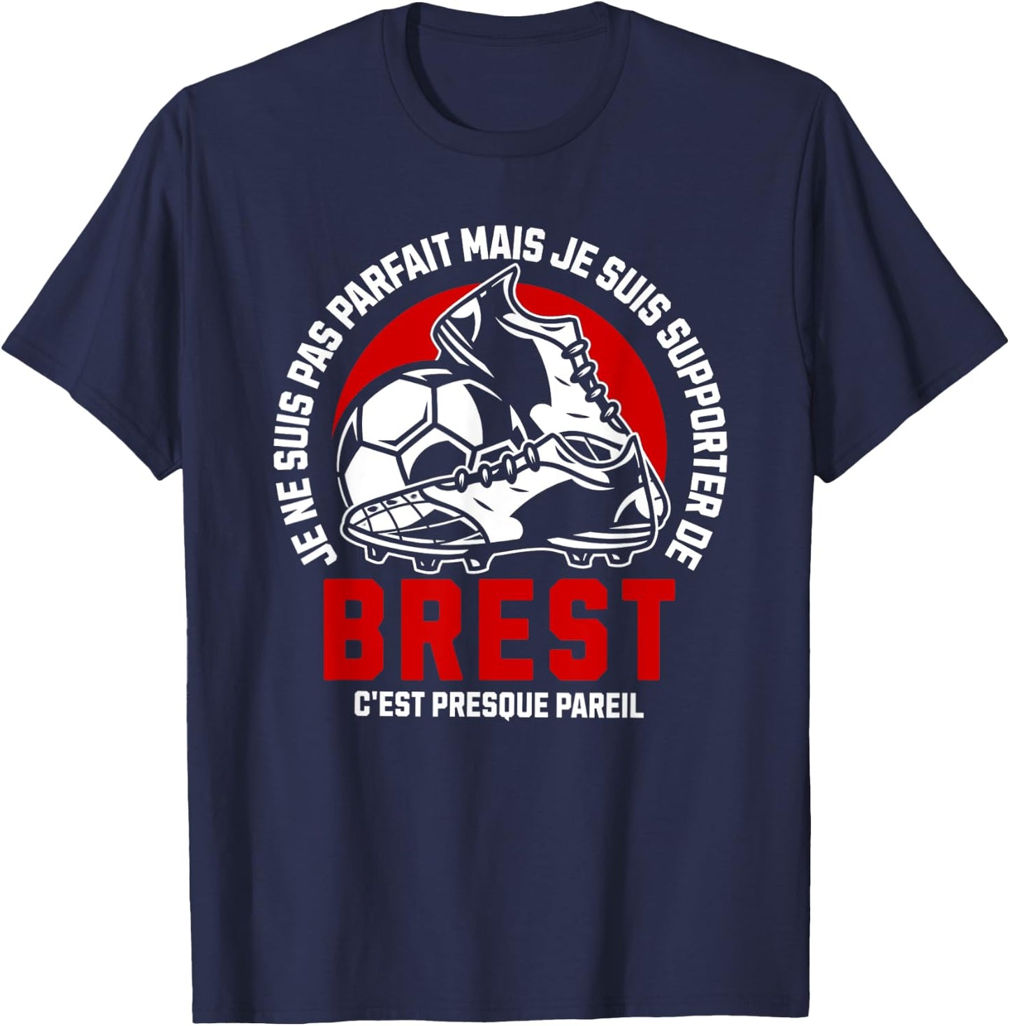 Brest Humour , Black, S T-Shirt - T-Shirt | Navy