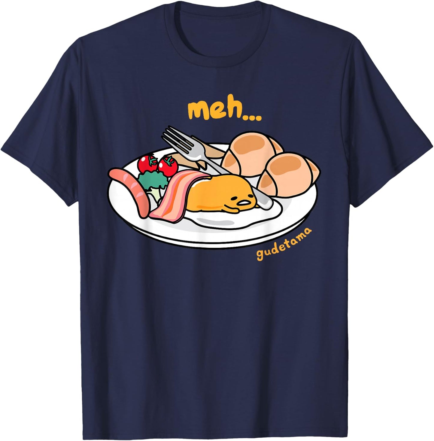 Gudetama "Meh" Breakfast Shirt T-Shirt - T-Shirt | Navy