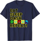 Eat Sleep Dash Repeat Video Game Geometry Video Gamer T-Shirt - T-Shirt | Navy