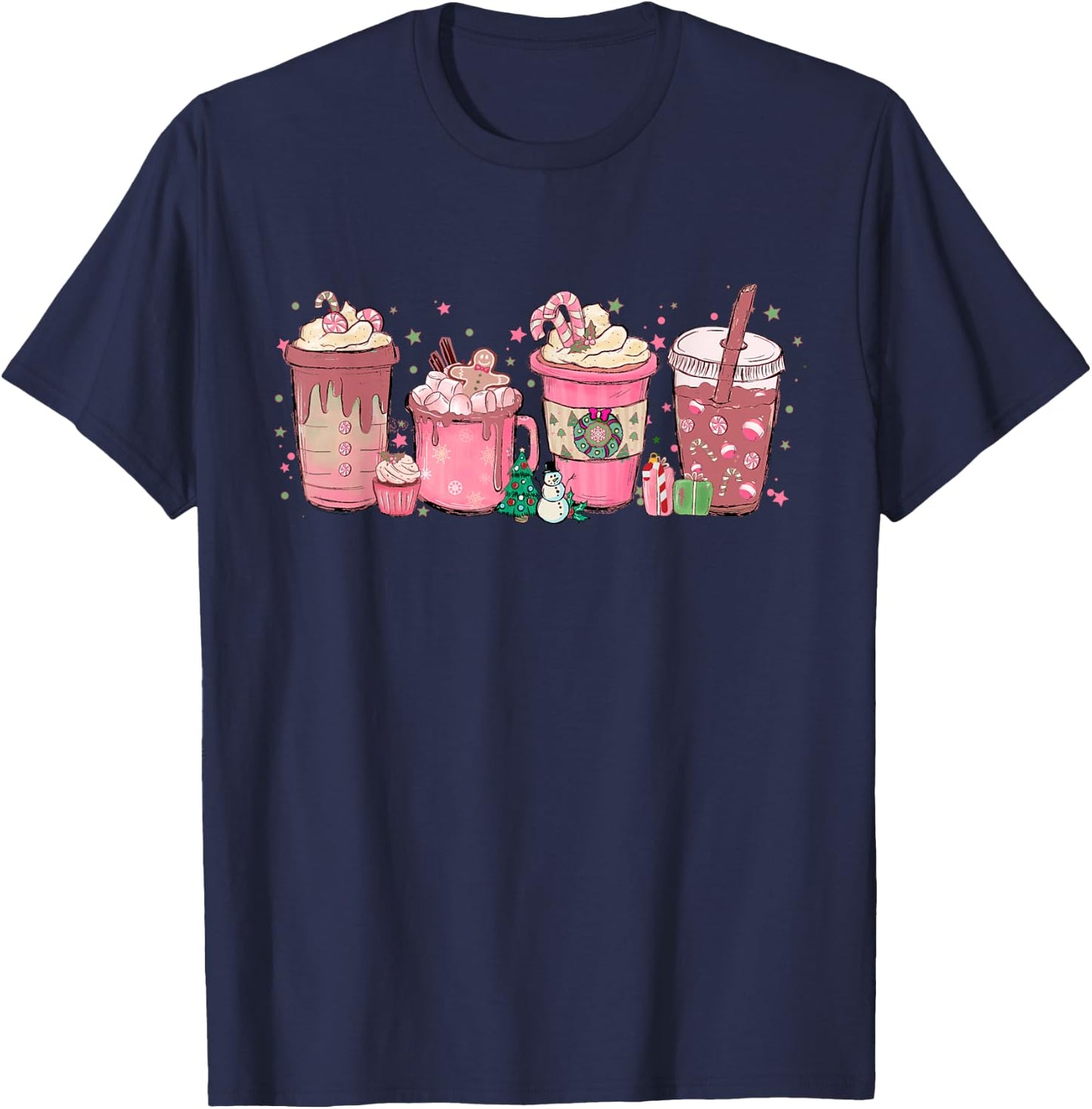 Coffee Lovers Christmas Coffee T-Shirt - T-Shirt | Navy