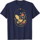 Tennessee Merchant Boho Bird n Flowers , Blue, Women's, Small, Short Sleeve, Classic Fit T-Shirt - T-Shirt | Navy