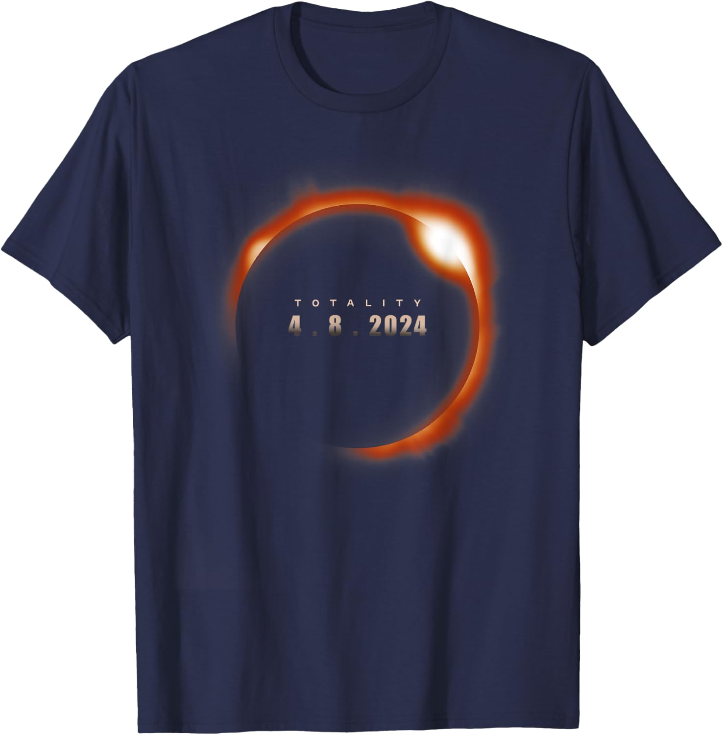 Total Solar Eclipse 2024 Totality USA Spring April 8, 2024 T-Shirt - T-Shirt | Navy