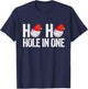 Golf Ball Christmas Golfing Santa Hat Golf Gift Golfer T-Shirt - T-Shirt | Navy