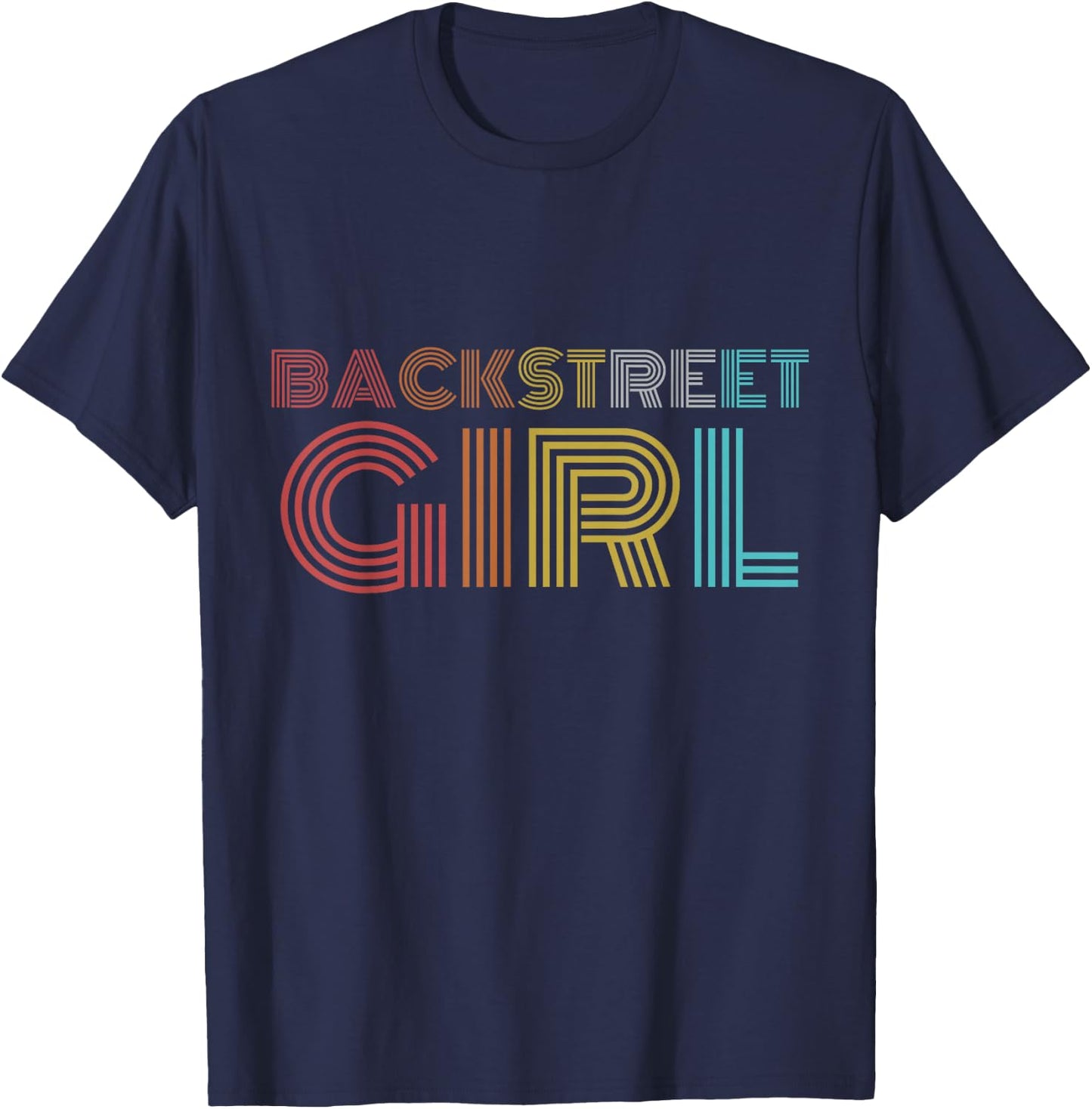 Backstreet Girl Retro Look , black T-Shirt - T-Shirt | Navy