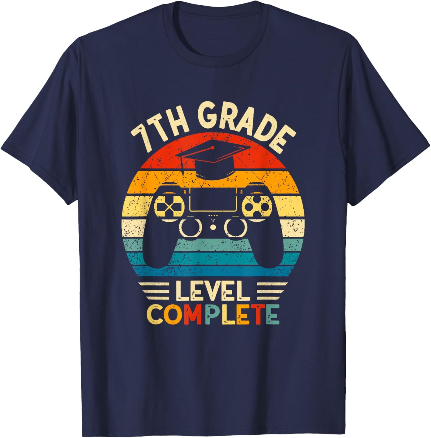 Seventh Grade Grad 2026 7th Grade Level Complete 2026 T-Shirt - T-Shirt | Navy