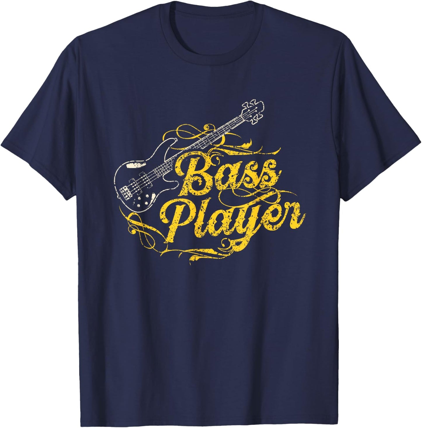 Bassist Music Band Guitar Musician T-Shirt - T-Shirt | Navy