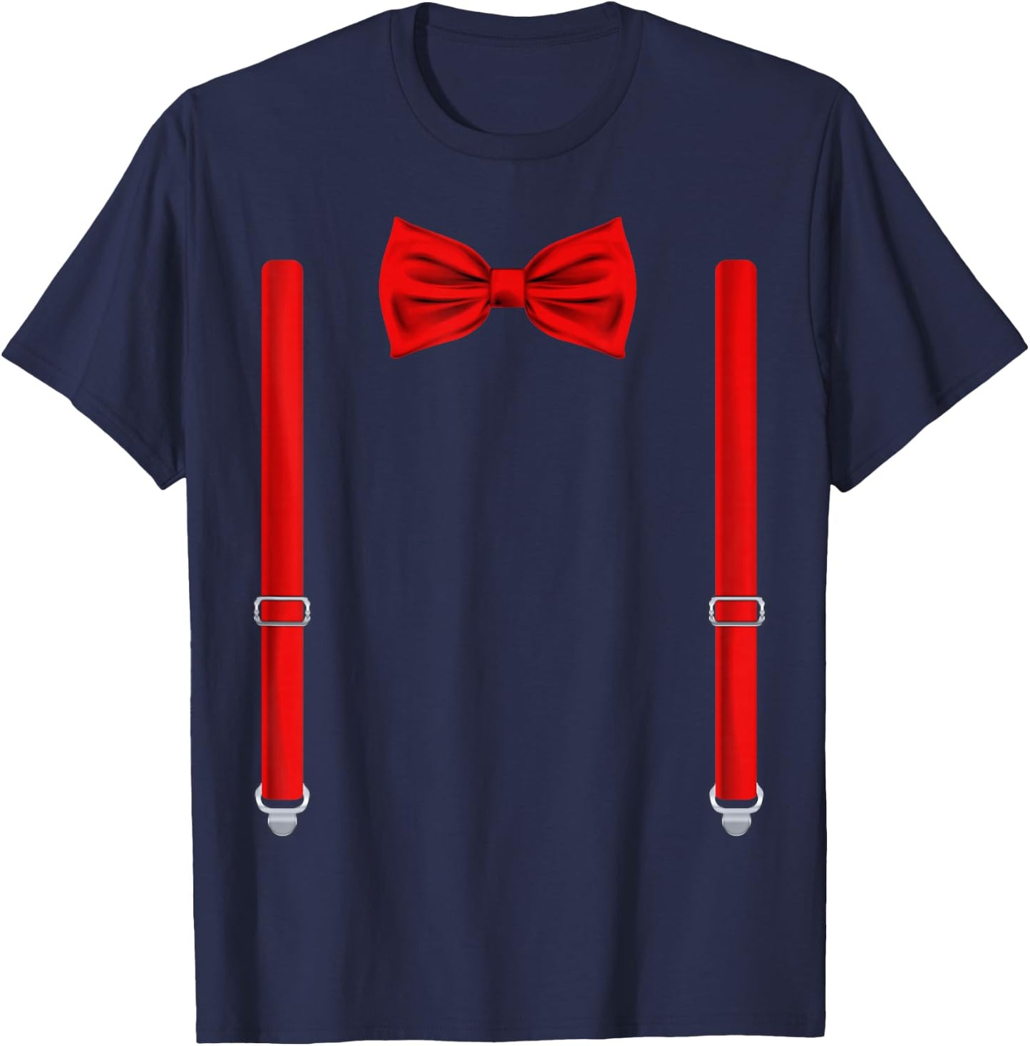 Bow Tie with Straps for Wedding and Special Occasions T-Shirt - T-Shirt | Navy