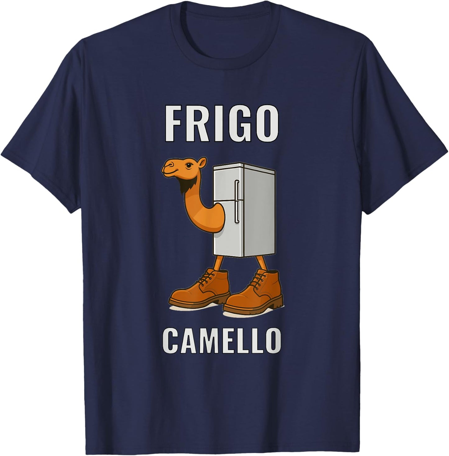 Frigo Camello Italian Absurd Meme Animal Mashup T-Shirt - T-Shirt | Navy