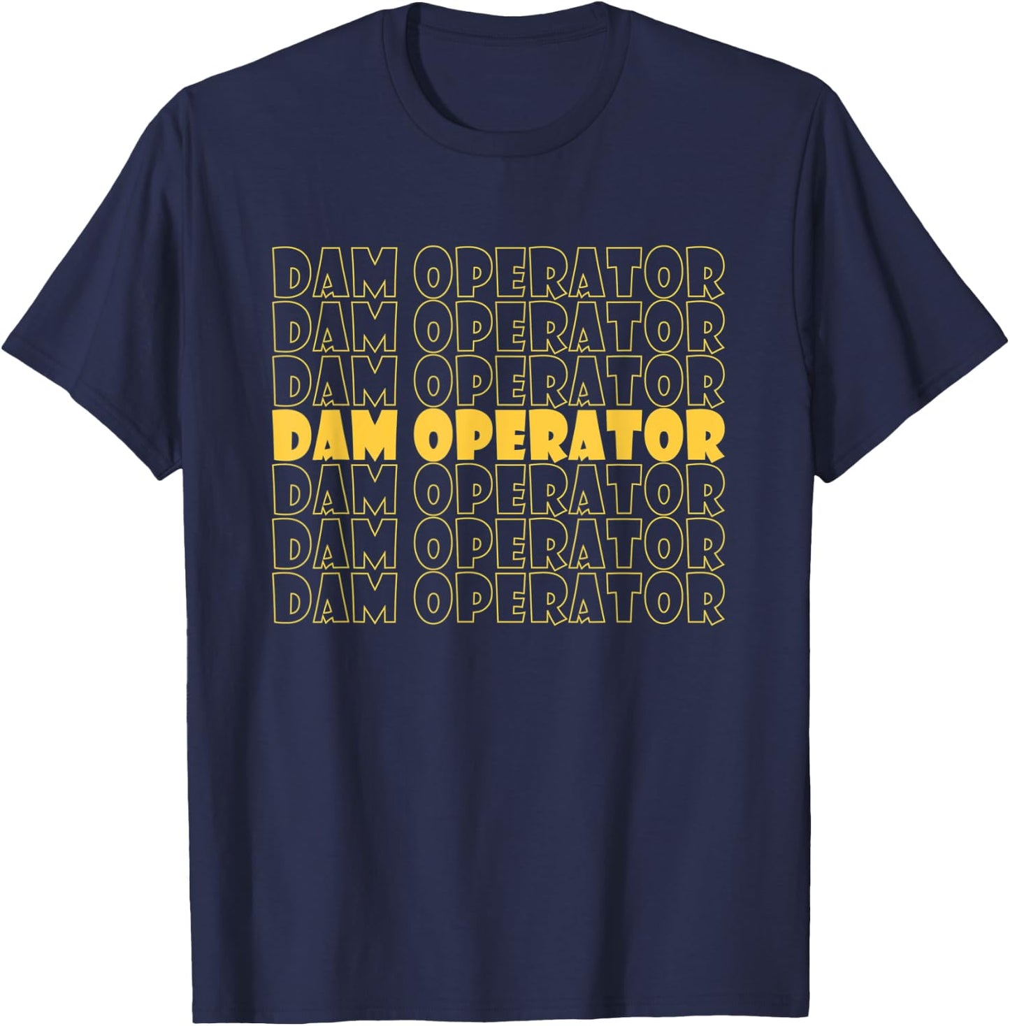 Lock and Dam Operator Job Vintage T-Shirt - T-Shirt | Navy
