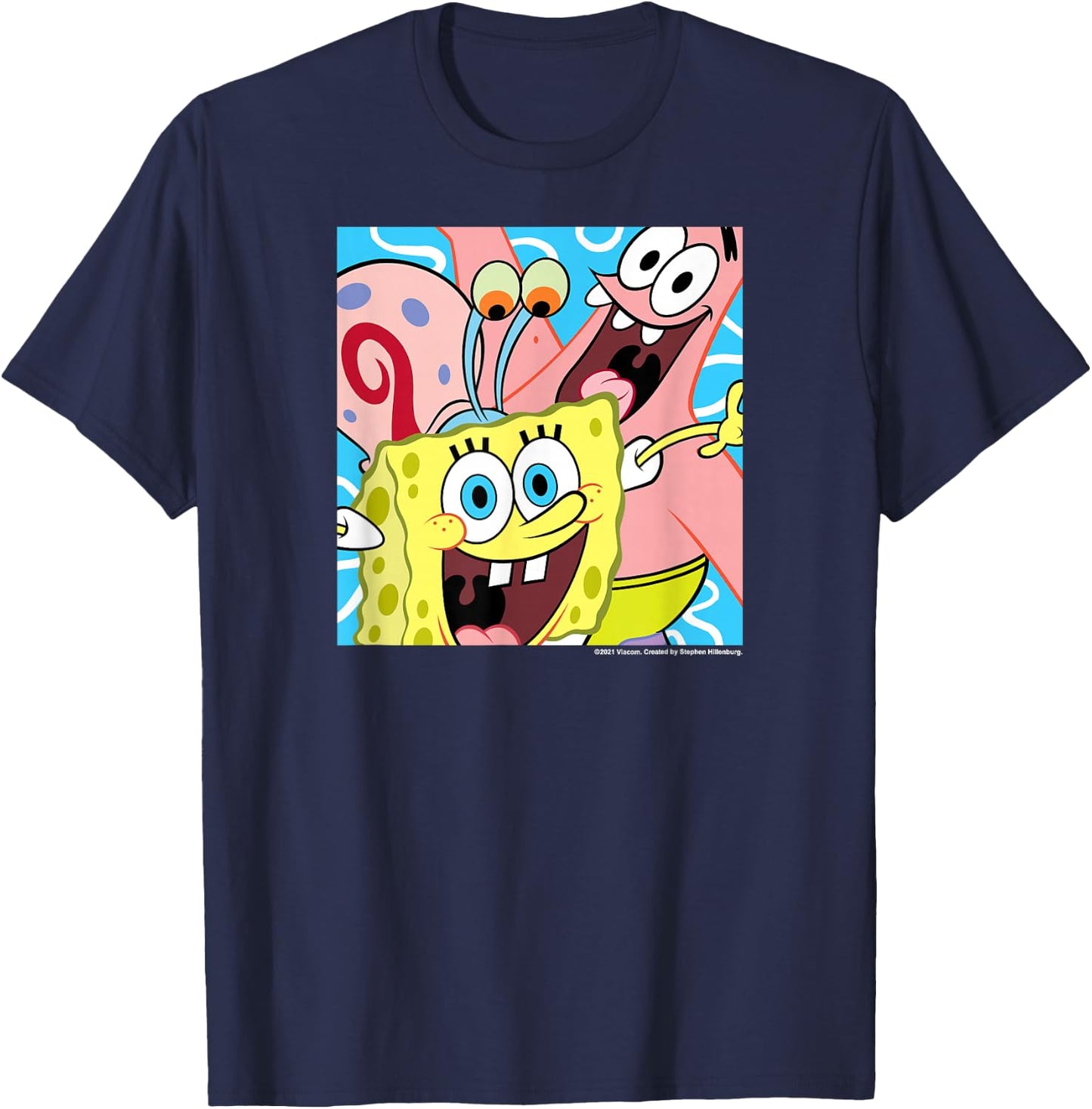 Spongebob Squarepants - Patrick Star and Gary the Snail T-Shirt - T-Shirt | Navy