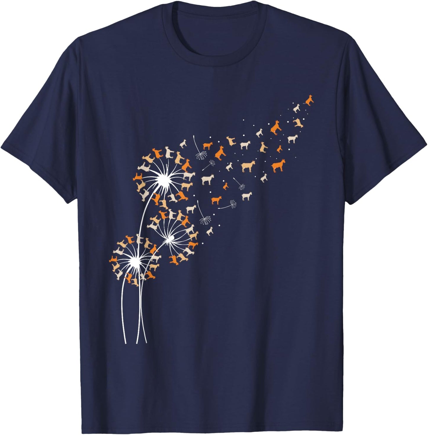 Dandelion Goats - Goat Lovers Farm Animal Breeding Rancher T-Shirt - T-Shirt | Navy