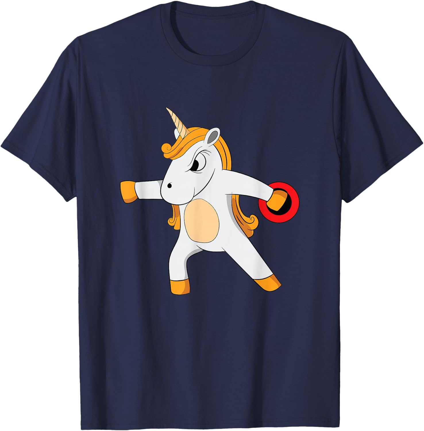 Discus Unicorn Women Track And Field Thrower T-Shirt - T-Shirt | Navy