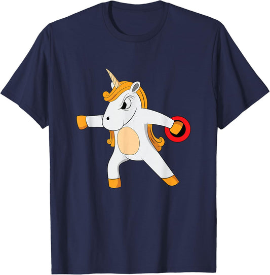 Discus Unicorn Women Track And Field Thrower T-Shirt - T-Shirt | Navy