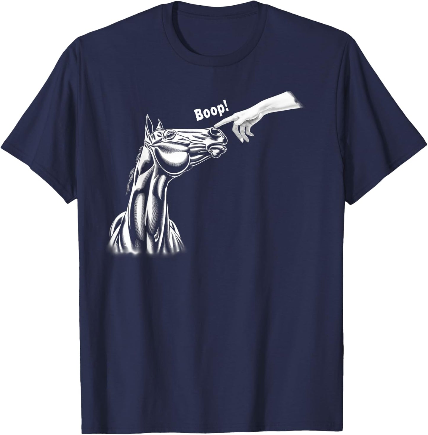 Boop Horse Funny Horse T-Shirt - T-Shirt | Navy