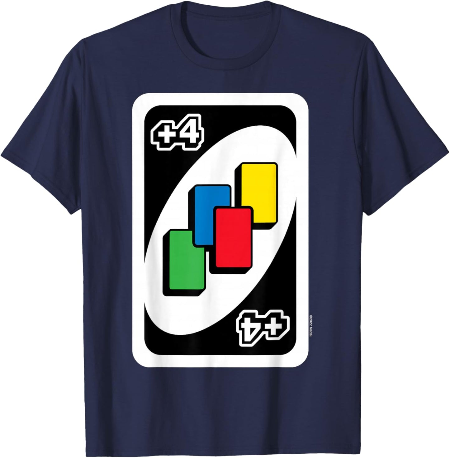 UNO Pull Four Cards , black T-Shirt - T-Shirt | Navy