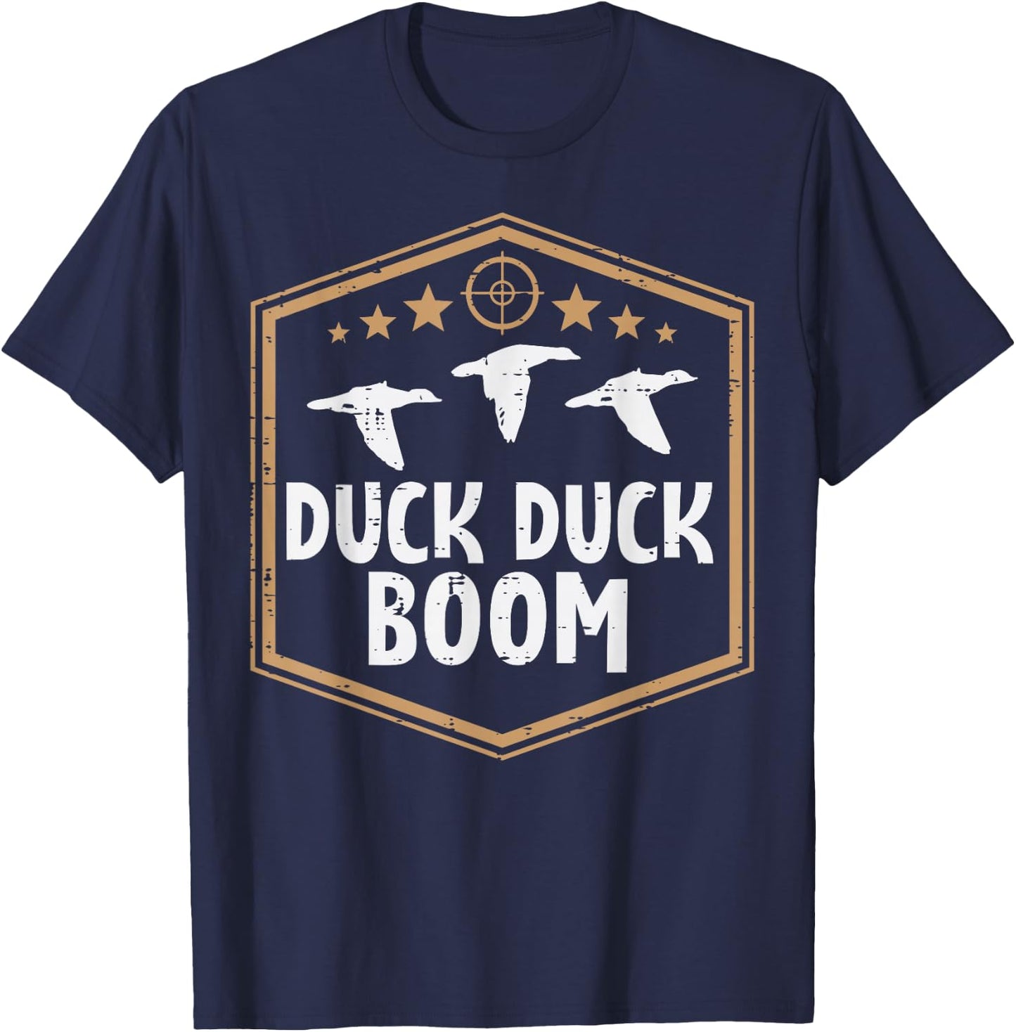 Duck Boom Waterfowl Hunting Funny Hunter Men Women Kids T-Shirt - T-Shirt | Navy