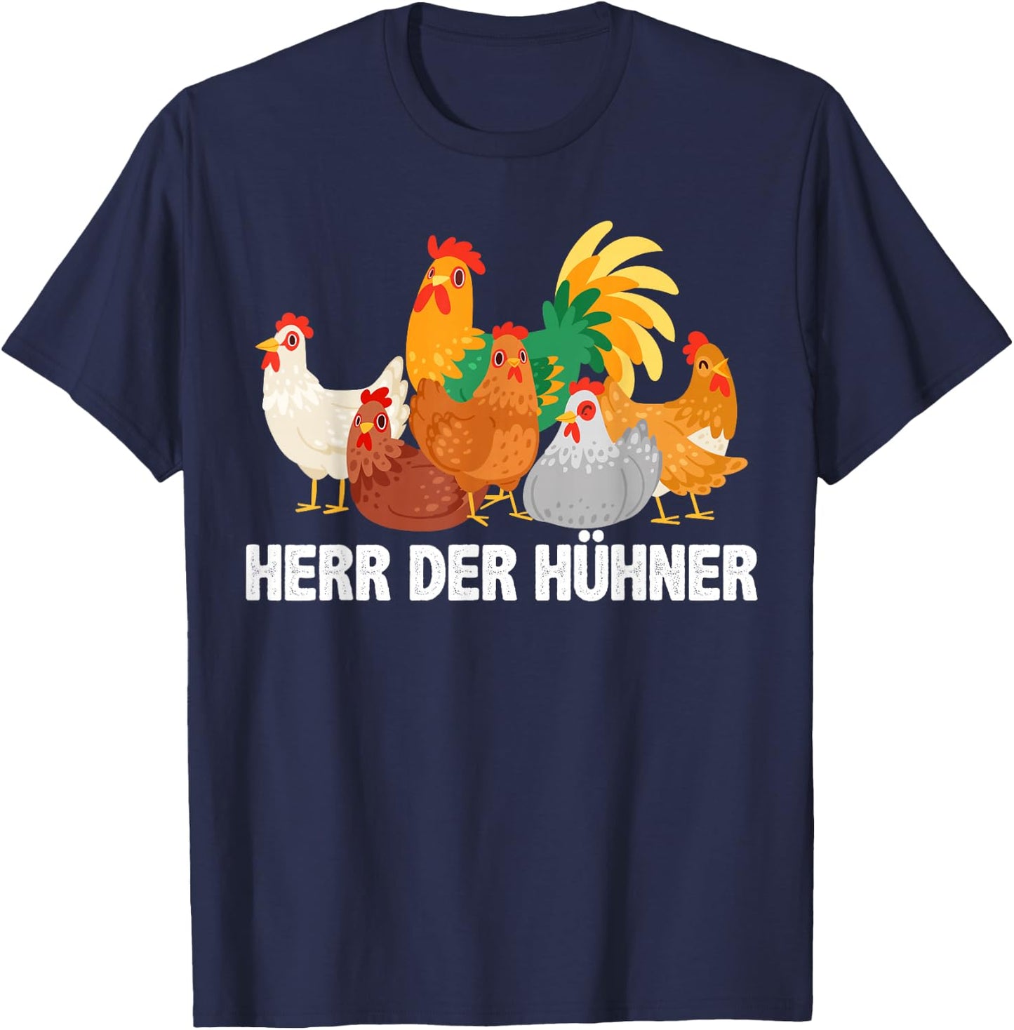 Mr The Chickens Hen Chick Chicken Farm Farmer Men's , black T-Shirt - T-Shirt | Navy
