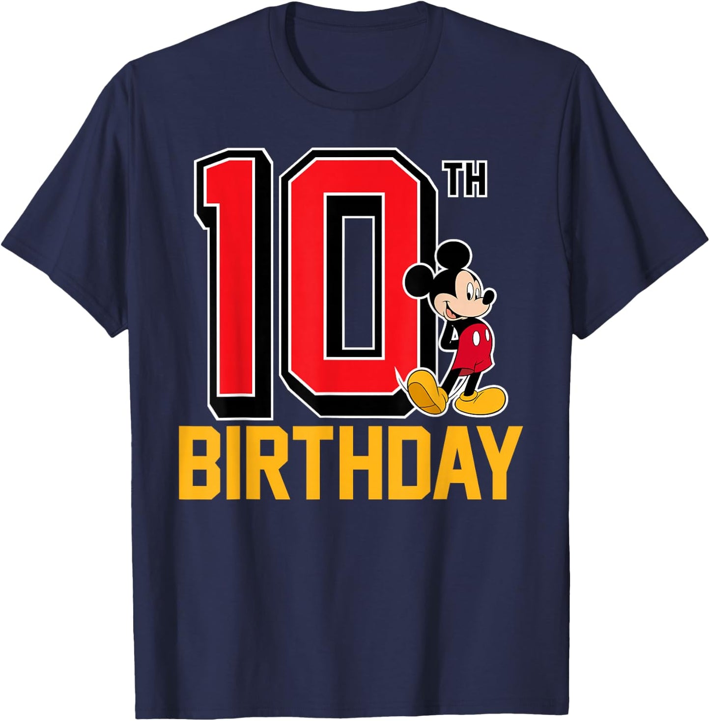 Disney - Mickey Mouse 10th Birthday T-Shirt - T-Shirt | Navy