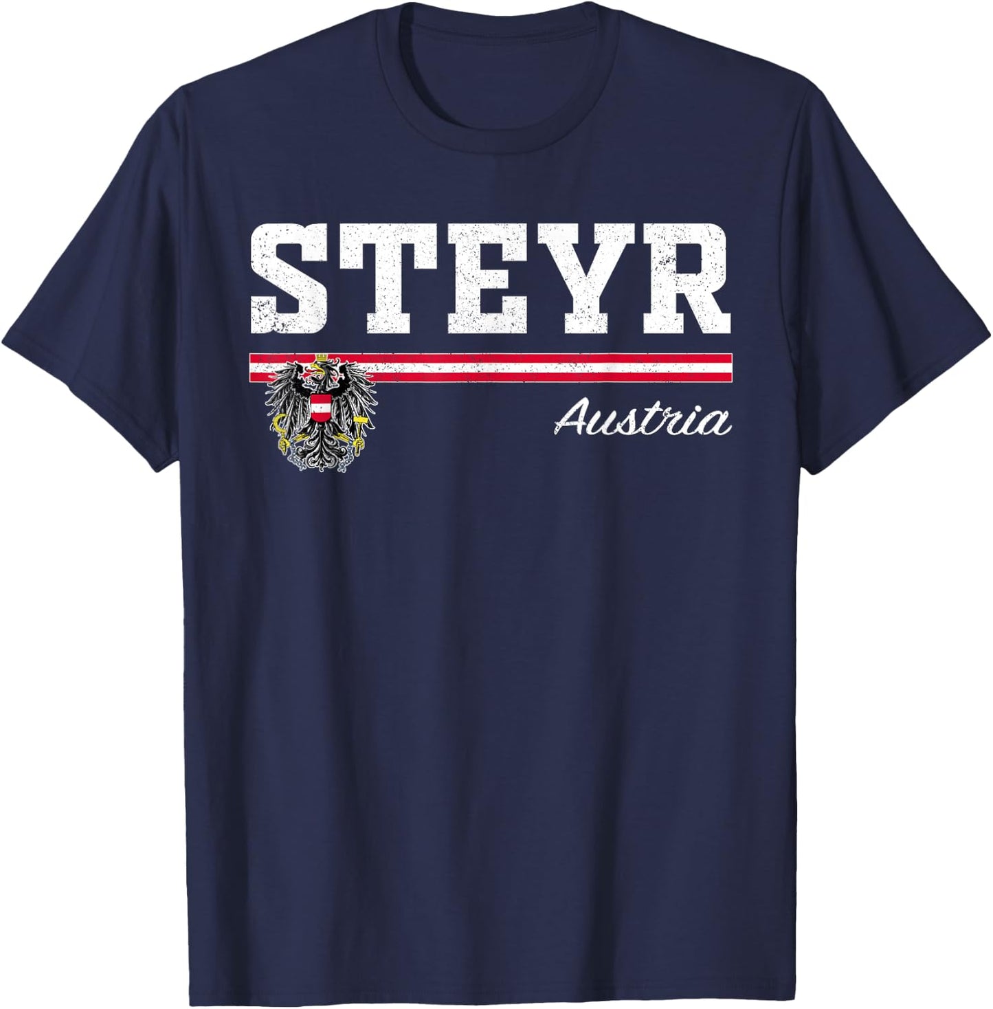 Steyr Austria / Austria , black T-Shirt - T-Shirt | Navy
