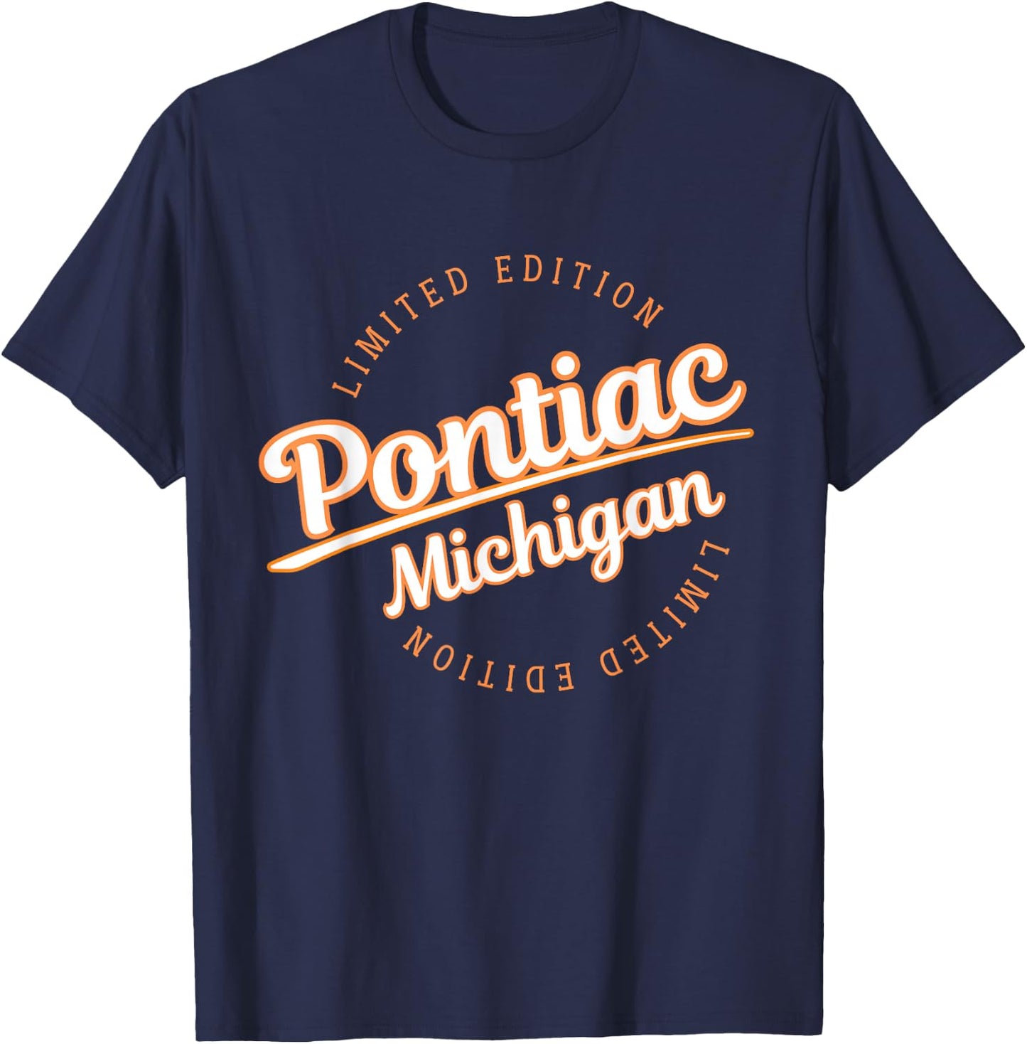 Retro Athletic Pontiac MI Apparel T-Shirt - T-Shirt | Navy