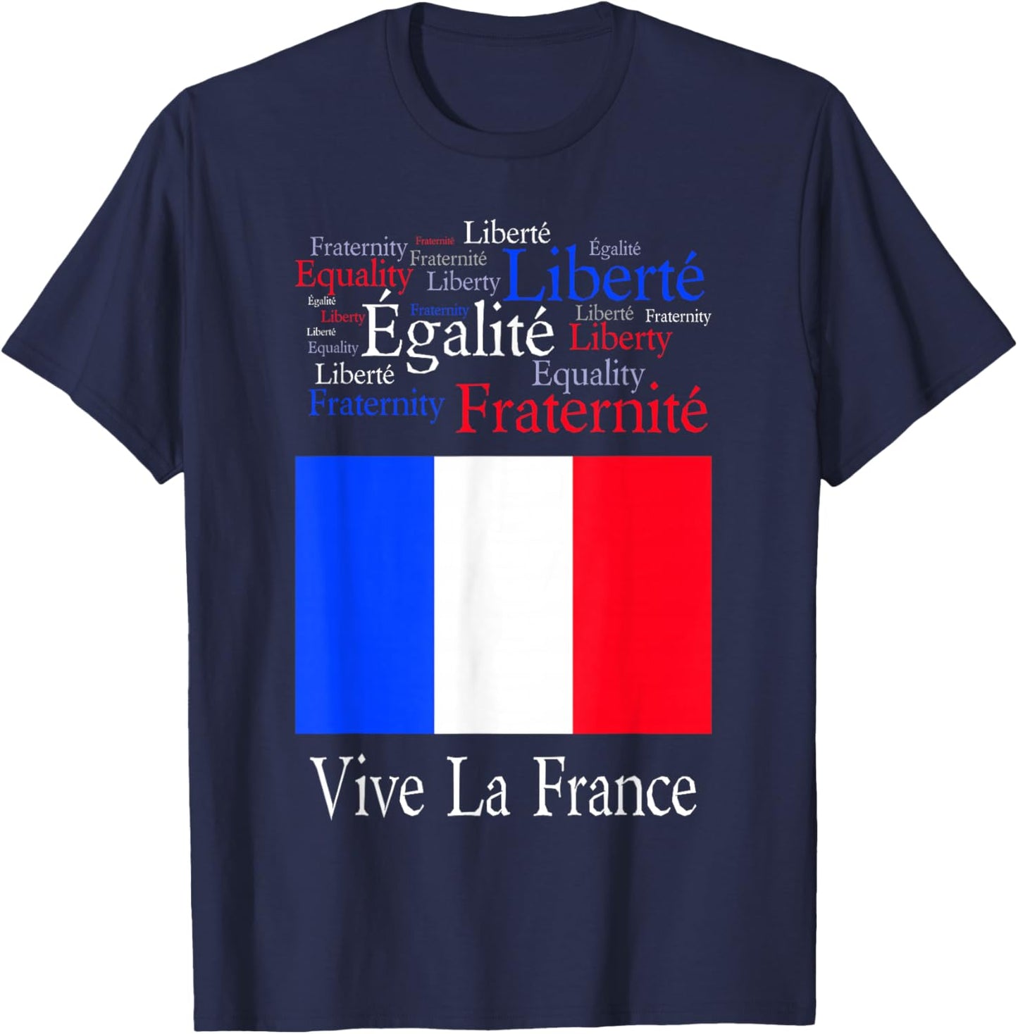 Vive La France Bastille Day T-Shirt - T-Shirt | Navy