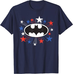 Batman Shooting Stars For 4th Of July T-Shirt - T-Shirt | Navy