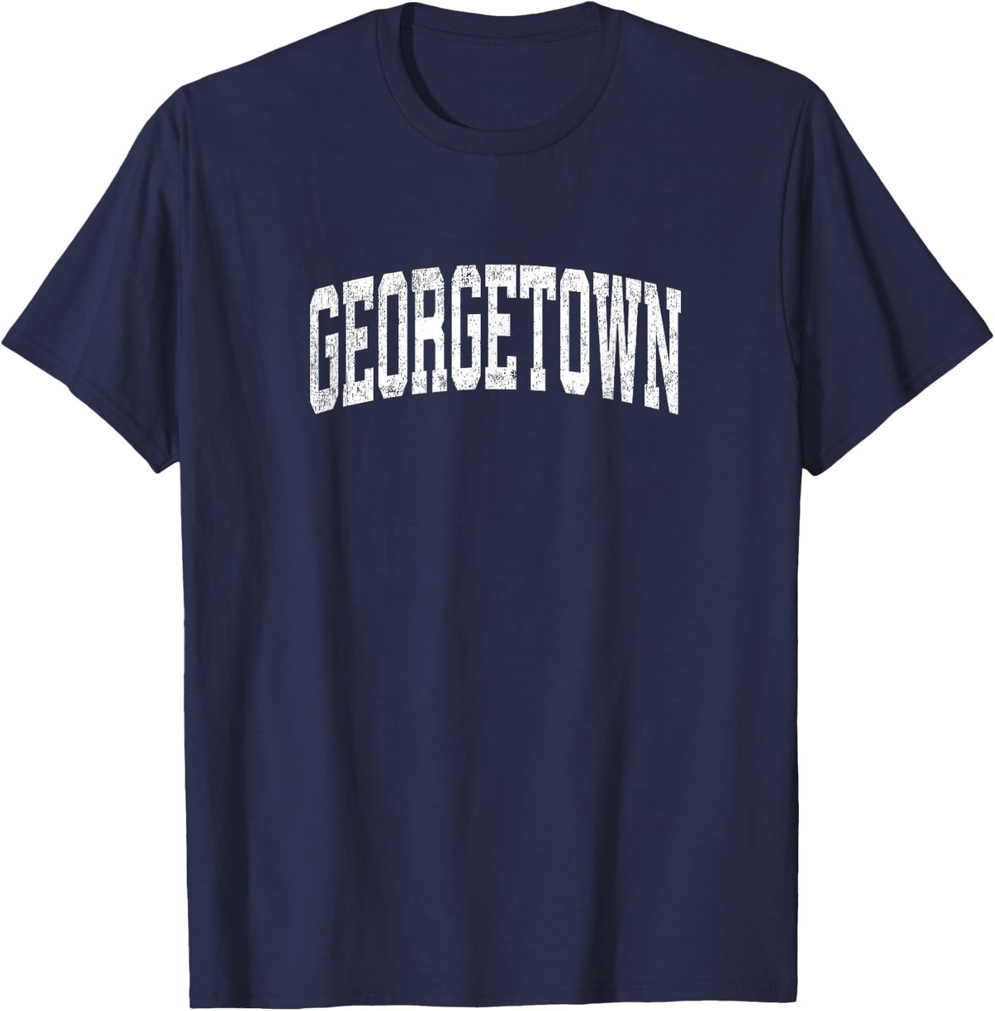 Georgetown Massachusetts MA Vintage Athletic Sports Design T-Shirt - T-Shirt | Navy
