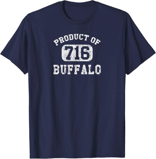 Buffalo New York 716 Area Code, Retro T-Shirt - T-Shirt | Navy