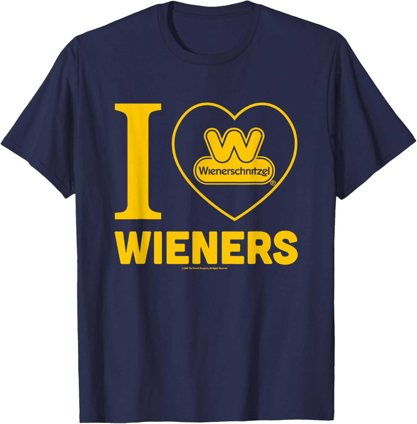 Wienerschnitzel I Love Wieners Big Chest Logo T-Shirt - T-Shirt | Navy