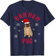 Bah Hum Pug - Funny Novelty Christmas T Shirt T-Shirt - T-Shirt | Navy
