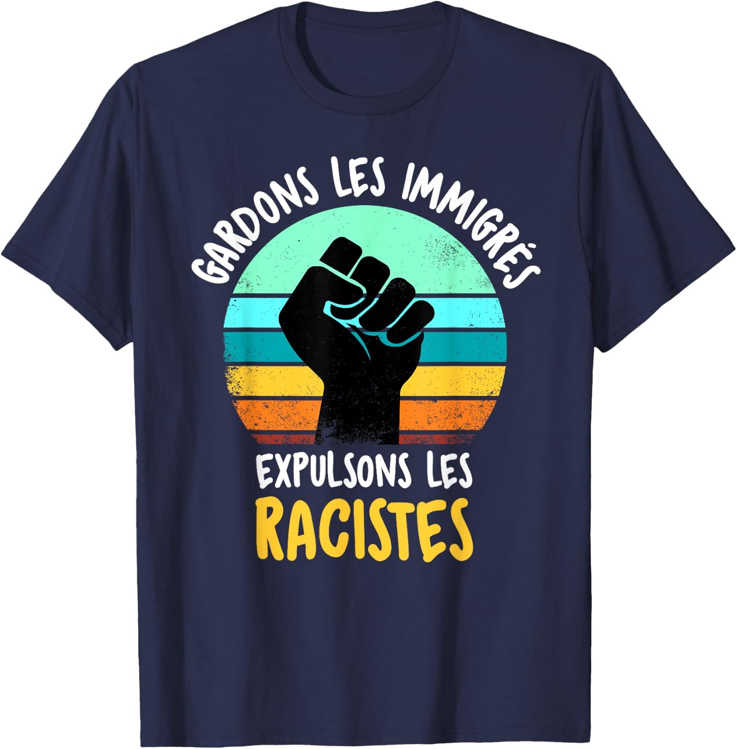 Activist Discrimination Human Rights Anti-Racism , Black, S T-Shirt - T-Shirt | Navy