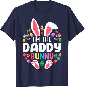 I'm The Daddy Bunny Funny Easter Day Family Matching T-Shirt - T-Shirt | Navy