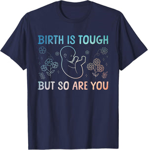 Cool Doula Art Mother Midwife Birth Worker Doula T-Shirt - T-Shirt | Navy