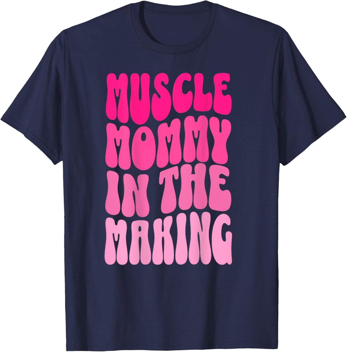 Funny Fitness Gym Pump Muscle Mama In der Herstellung Humour , black T-Shirt - T-Shirt | Navy