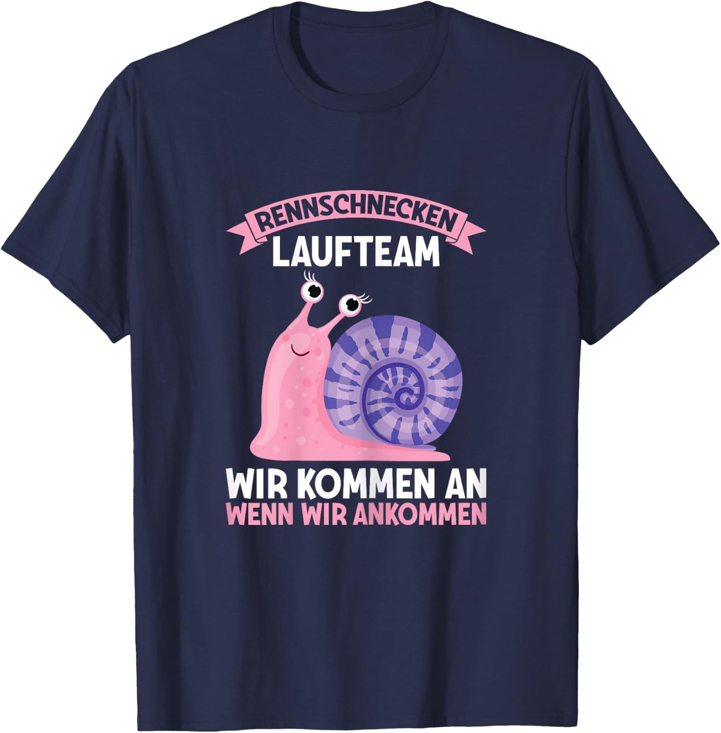 Women's Racing Snails Running Team Jogging Running Sports Runner Snail , black, s T-Shirt - T-Shirt | Navy