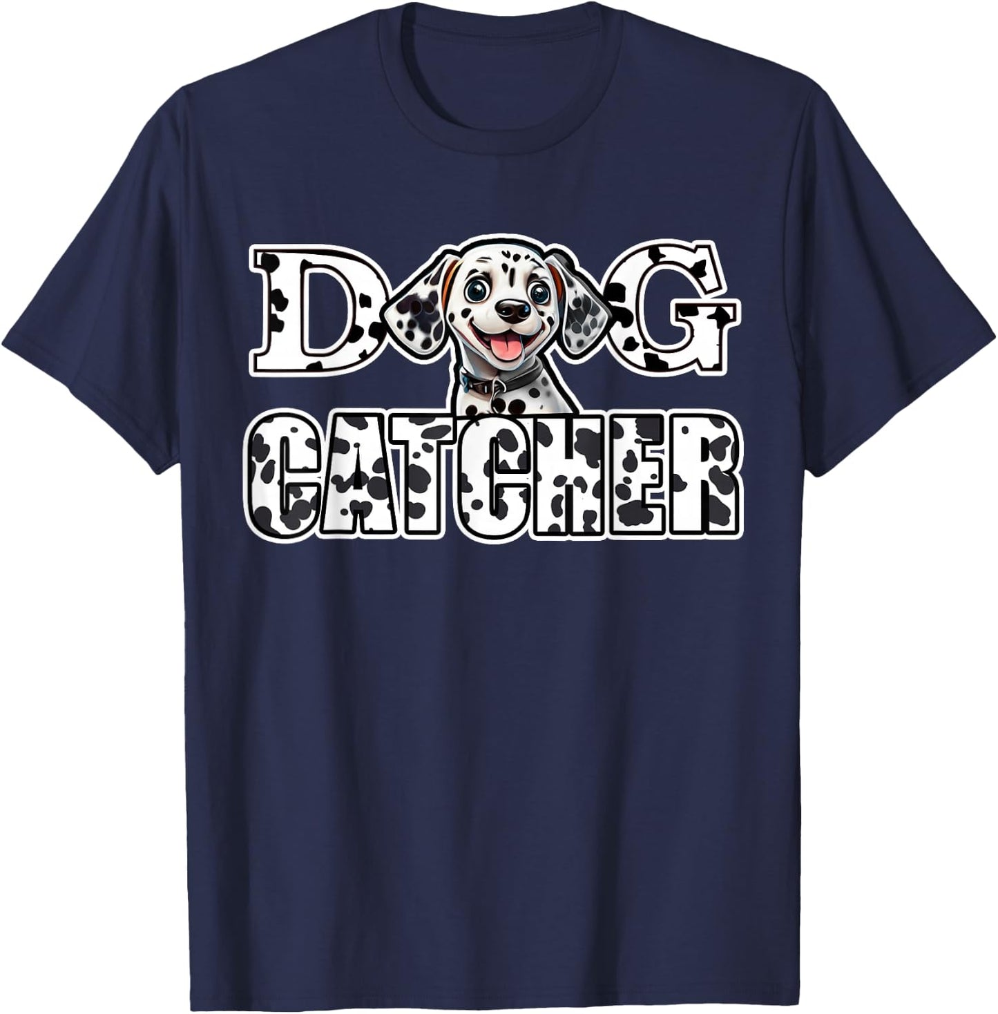 Dalmatian Dog Catcher Costume Dalmation Easy Family Costume Men Women Kids T-Shirt - T-Shirt | Navy
