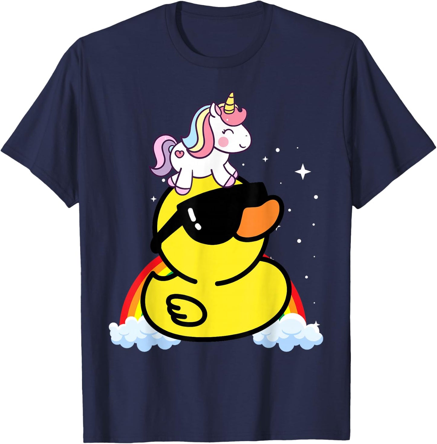 Unicorn Riding Duck T-Shirt - T-Shirt | Navy