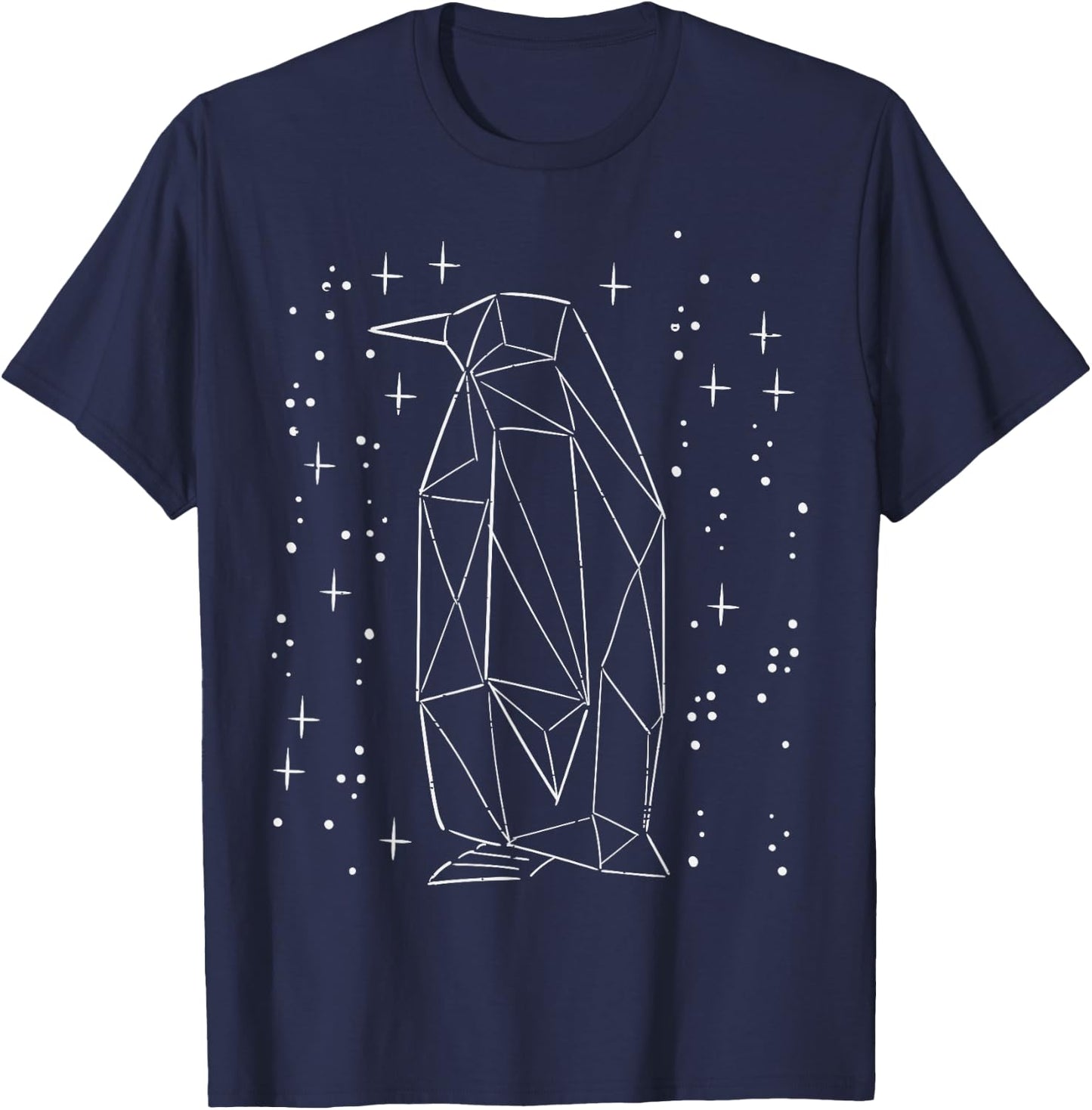 Penguin Constellation Stars Sternbild Space Men Women Kids T-Shirt - T-Shirt | Navy