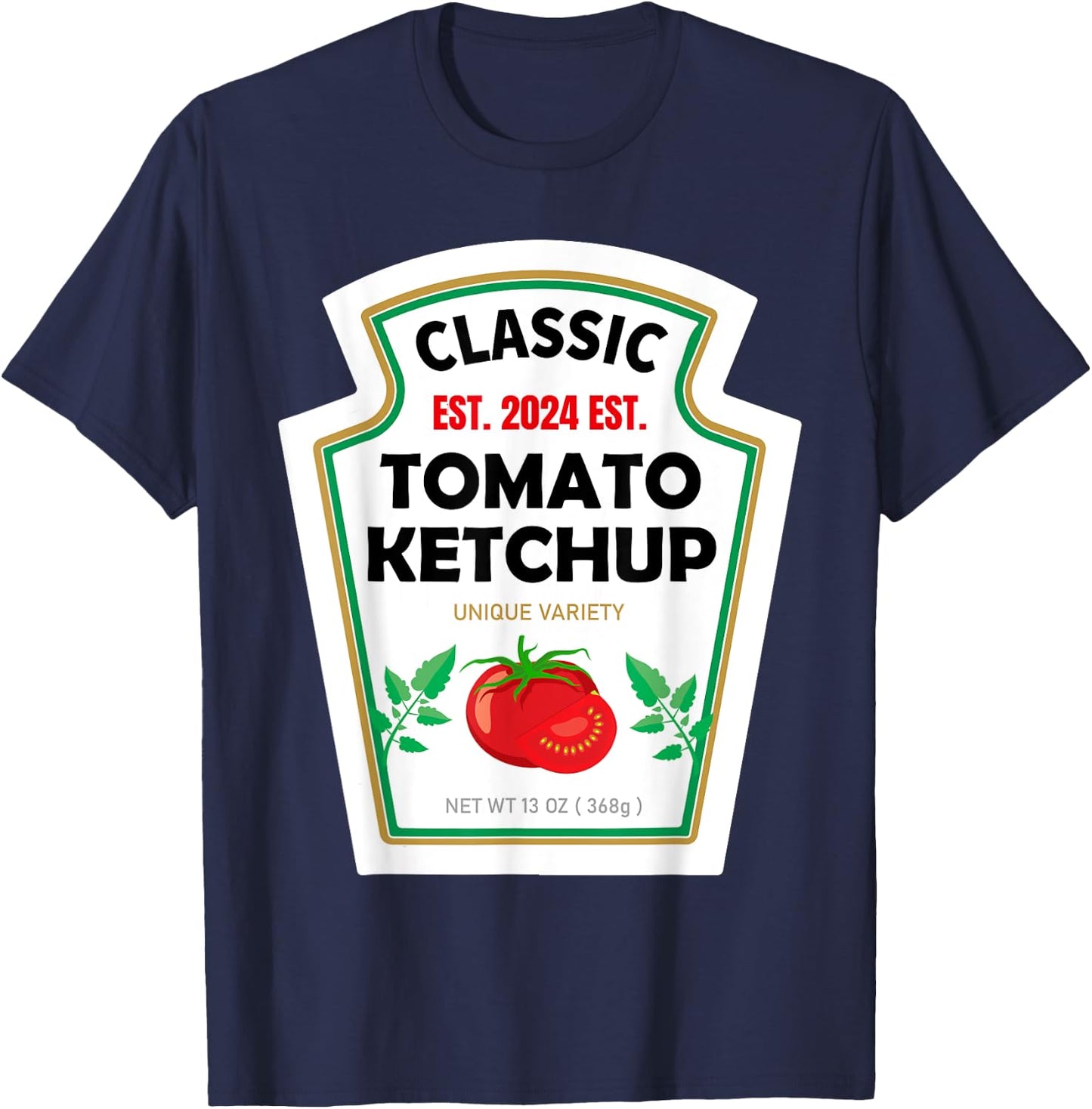 Red Ketchup DIY Costume Matching Couples Groups Halloween T-Shirt - T-Shirt | Navy