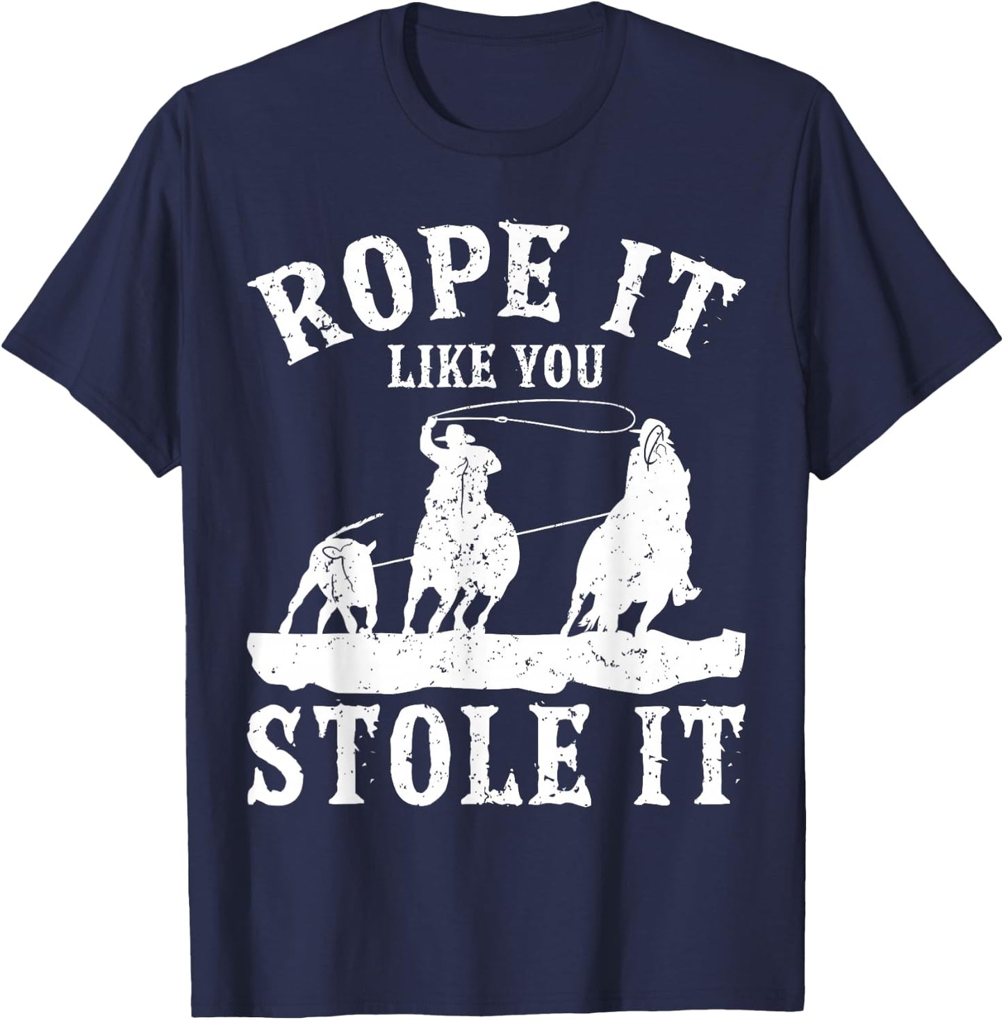 Calf Roping T-Shirt - T-Shirt | Navy