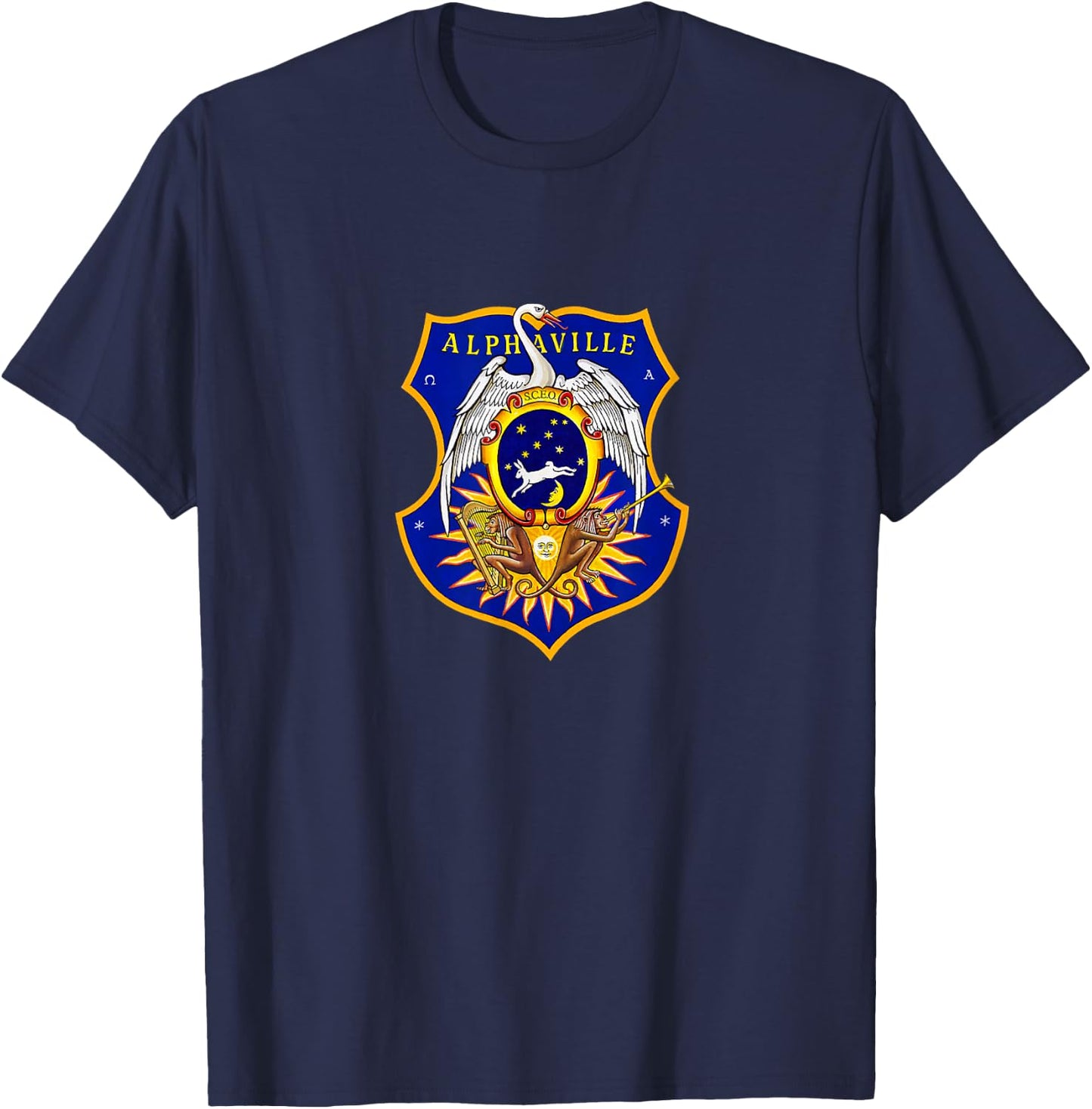 AV Swan Logo T-Shirt - T-Shirt | Navy