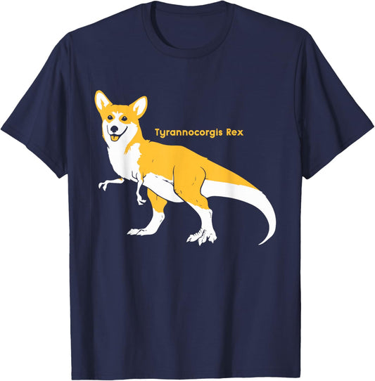 Funny 'Tyrannocorgis Rex' Corgi Dog Lover Women Girls Kids T-Shirt - T-Shirt | Navy